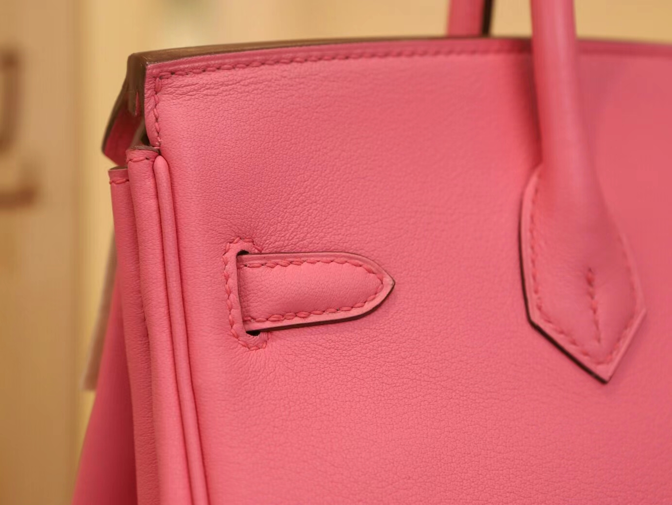 水也名品 Hermes Birkin25CM 爱马仕K4夏日粉Rose D'ete Swift皮 银扣