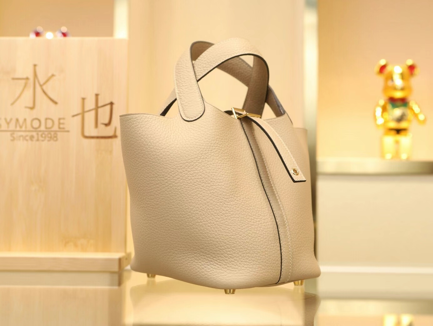 爱马仕菜篮子包定制 Hermes S2风衣灰Trench TC皮Picotin Lock18/22CM