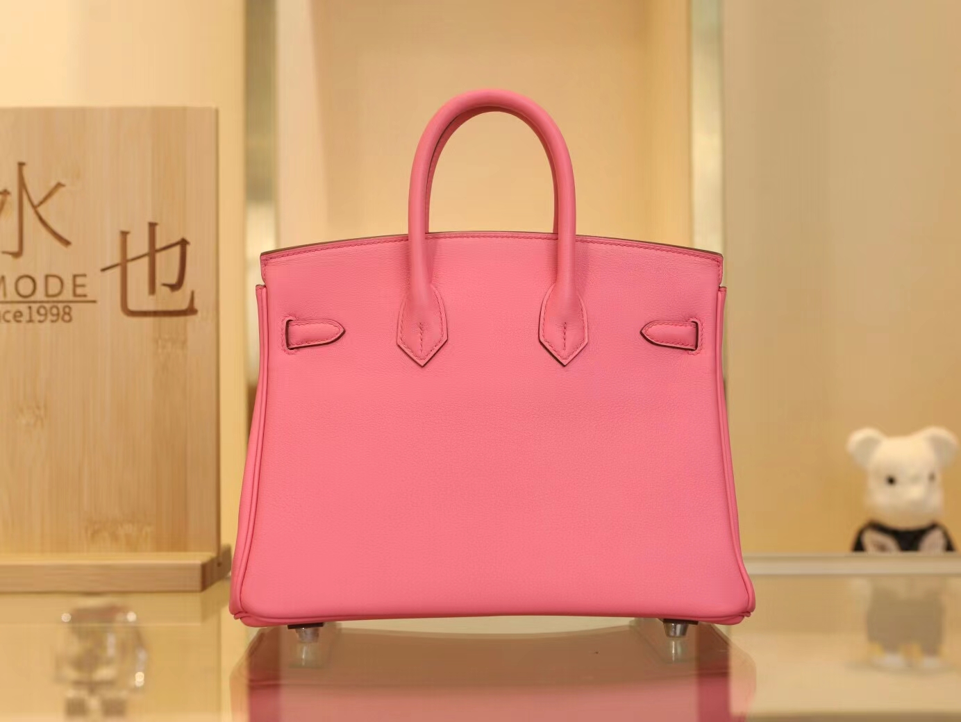 水也名品 Hermes Birkin25CM 爱马仕K4夏日粉Rose D'ete Swift皮 银扣