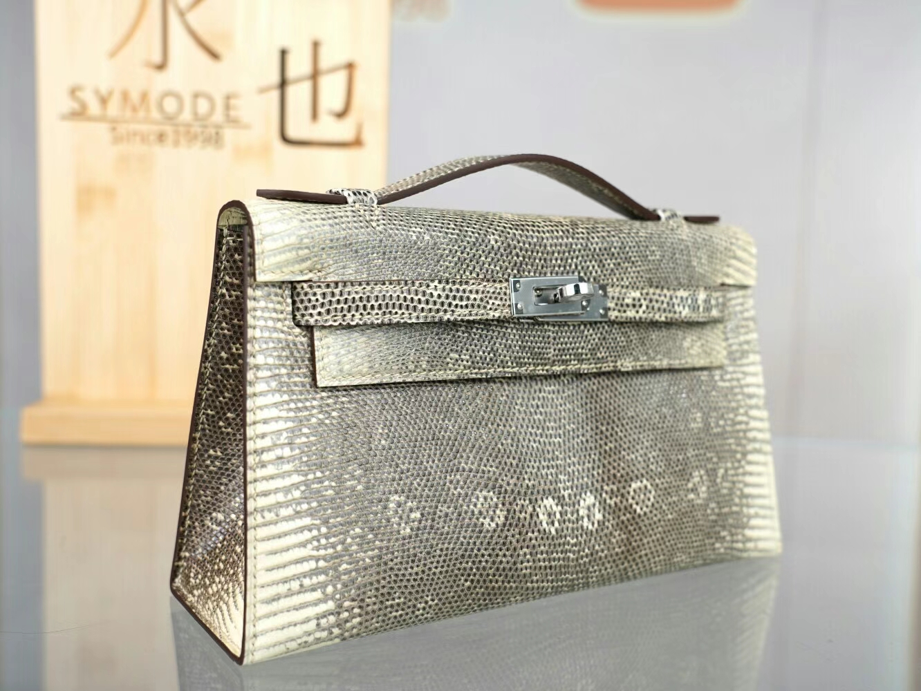 Hermes Mini Kelly Pochette22cm 爱马仕小喜马拉雅雪花色蜥蜴皮迷你凯莉包