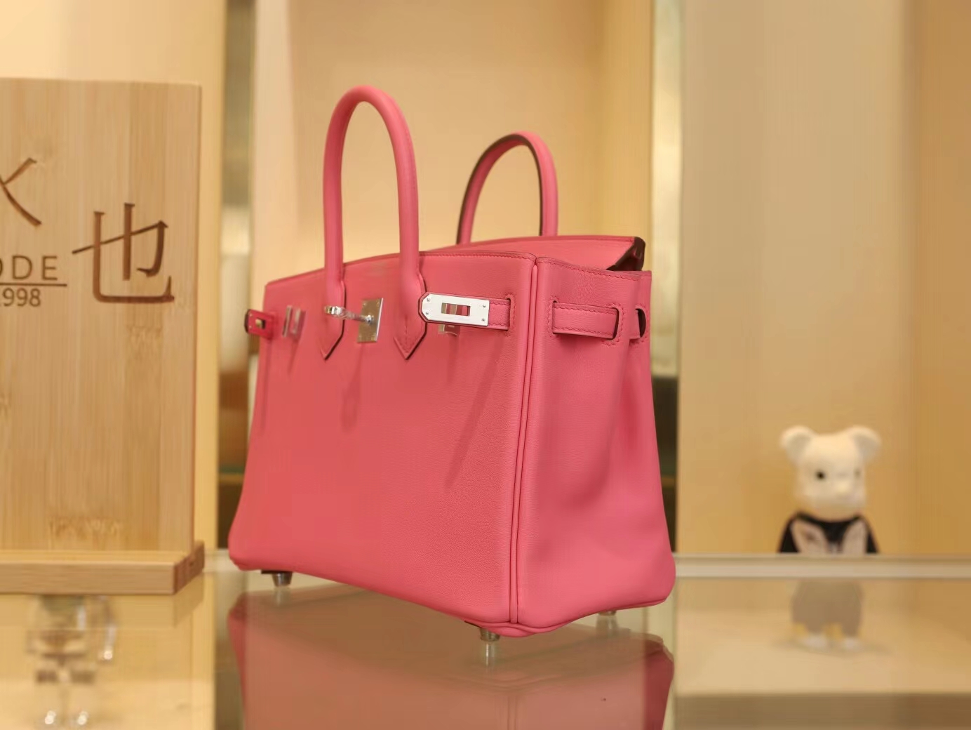 水也名品 Hermes Birkin25CM 爱马仕K4夏日粉Rose D'ete Swift皮 银扣