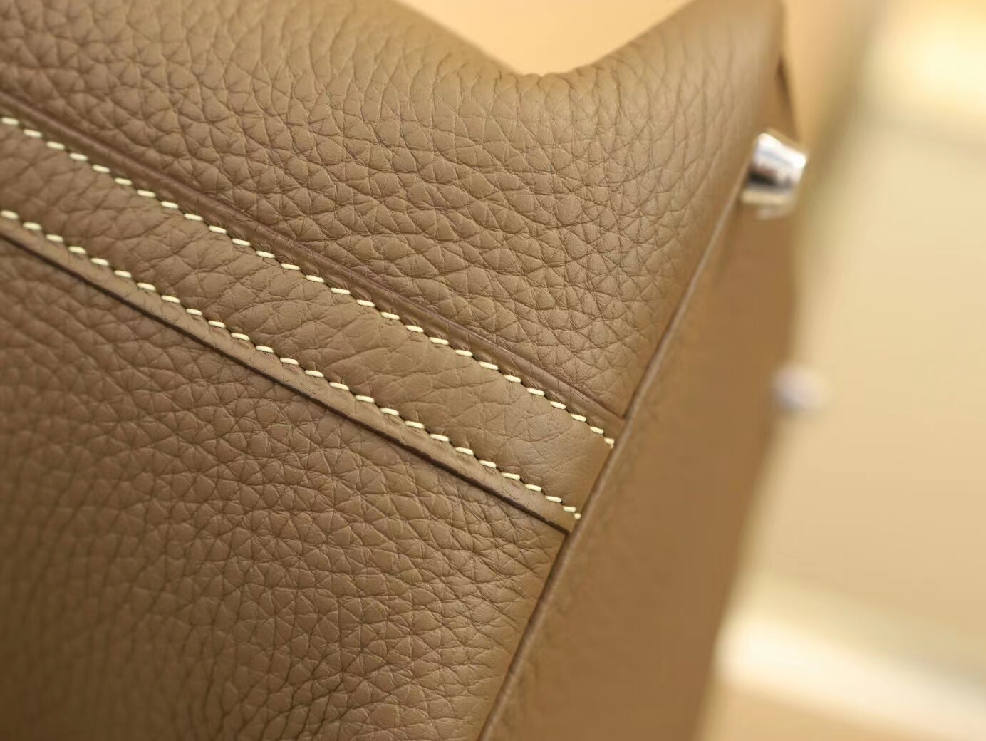 Symode Hermes Picotin Lock18/22CM 爱马仕CC18大象灰TC皮水桶包 银扣