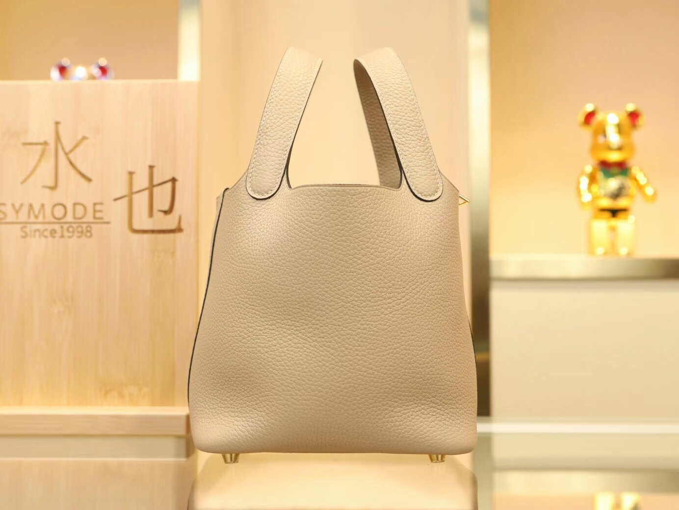 爱马仕菜篮子包定制 Hermes S2风衣灰Trench TC皮Picotin Lock18/22CM