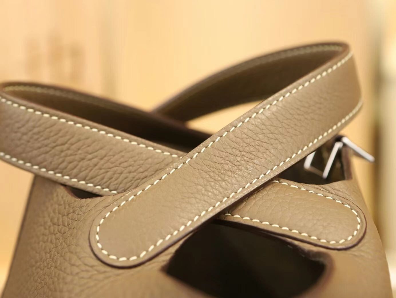 Symode Hermes Picotin Lock18/22CM 爱马仕CC18大象灰TC皮水桶包 银扣