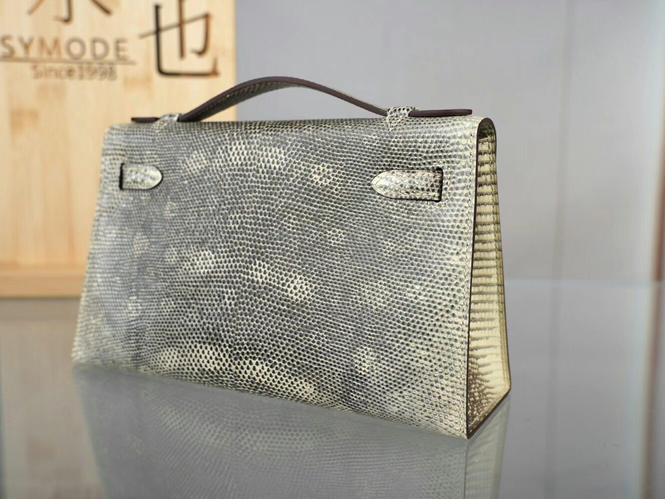 Hermes Mini Kelly Pochette22cm 爱马仕小喜马拉雅雪花色蜥蜴皮迷你凯莉包