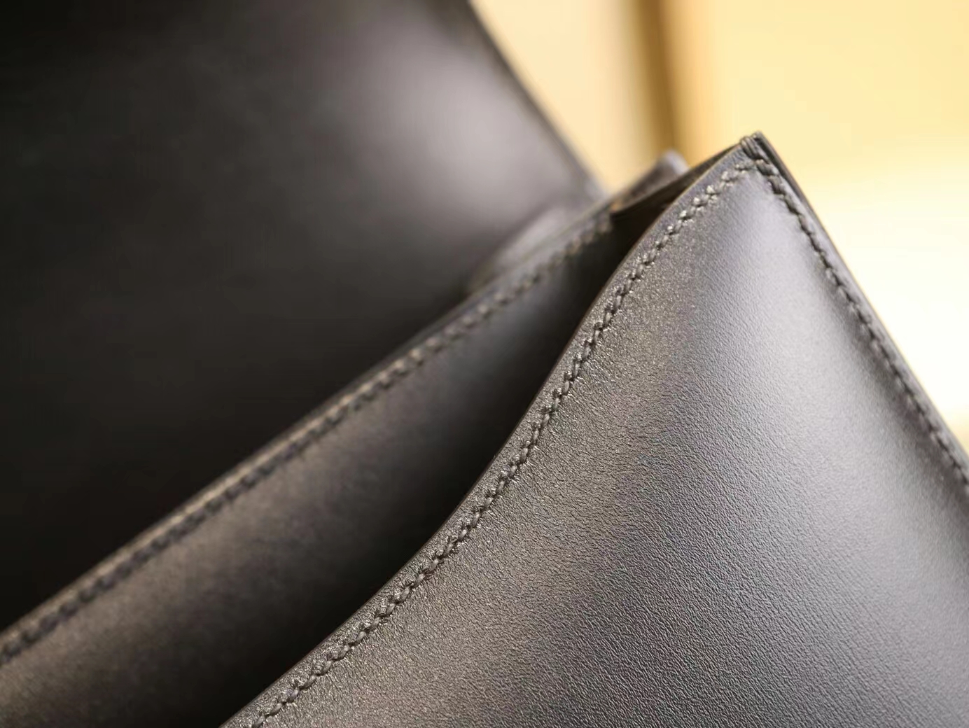 水也名品 Hermes Constance24CM 爱马仕黑色Noir Box皮康斯坦包 银扣