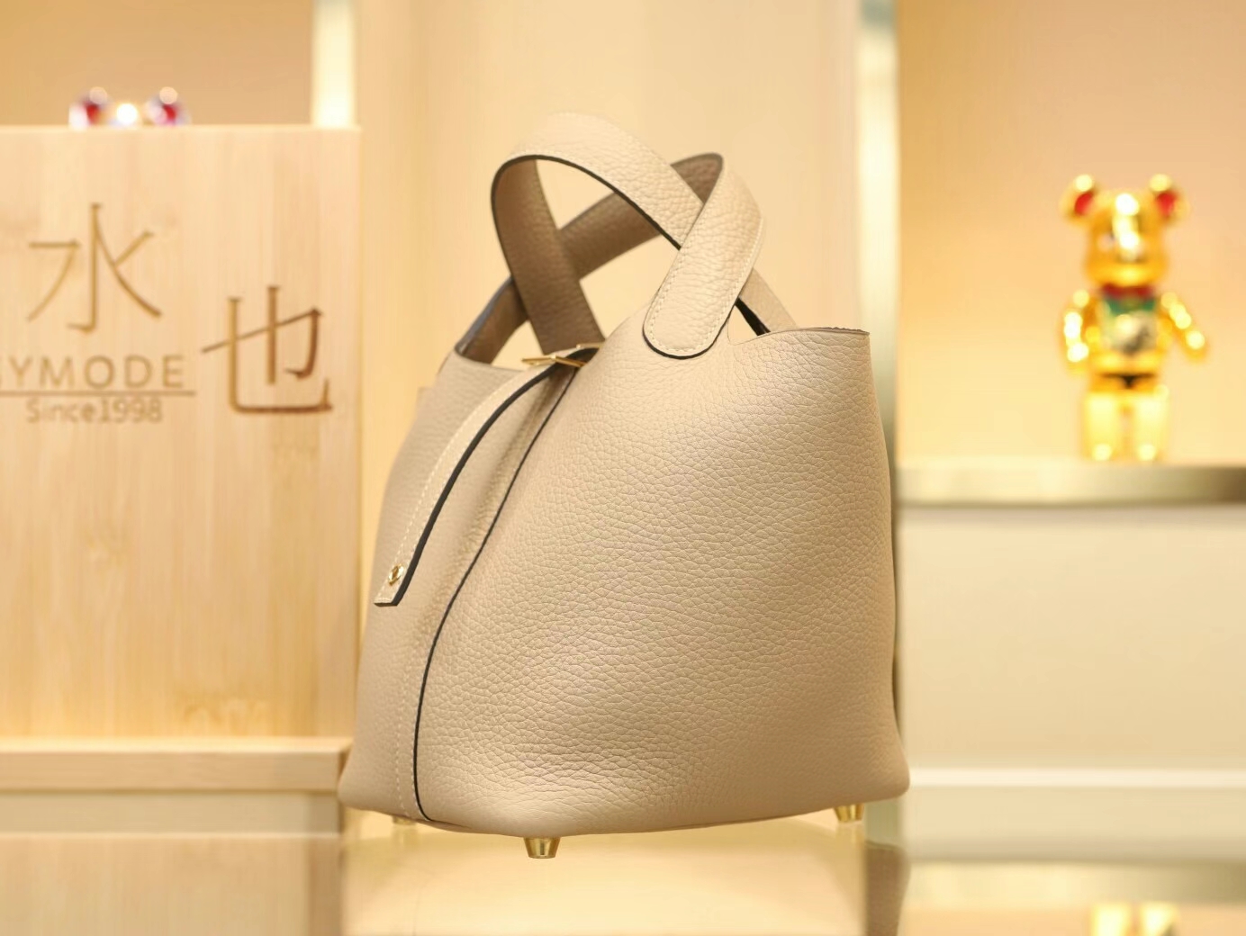 爱马仕菜篮子包定制 Hermes S2风衣灰Trench TC皮Picotin Lock18/22CM