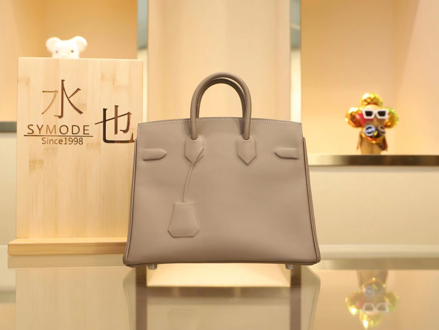 Hermes Birkin Shadow 25CM 爱马仕CK18大象灰牛皮浮雕设计铂金包