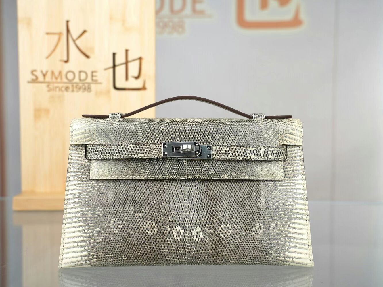 Hermes Mini Kelly Pochette22cm 爱马仕小喜马拉雅雪花色蜥蜴皮迷你凯莉包