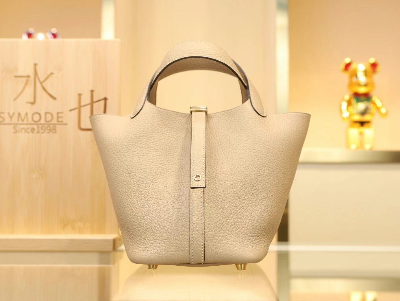 爱马仕菜篮子包定制 Hermes S2风衣灰Trench TC皮Picotin Lock18/22CM