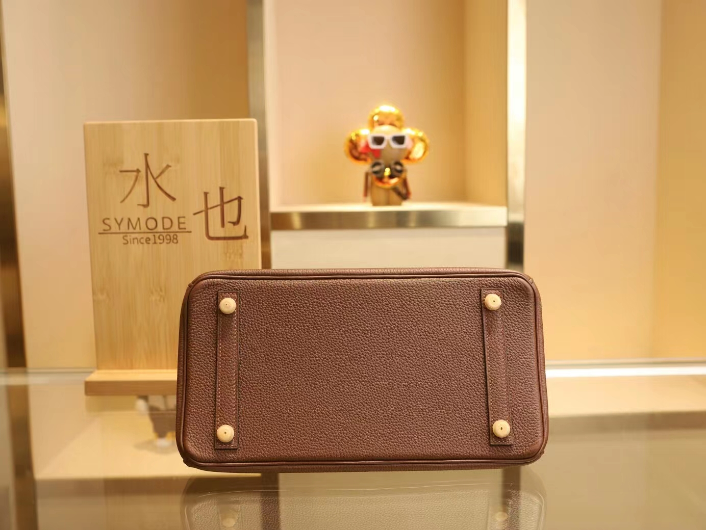 Hermes Birkin30CM 爱马仕4G焦糖色Brulee Togo皮铂金包手提女包 金扣