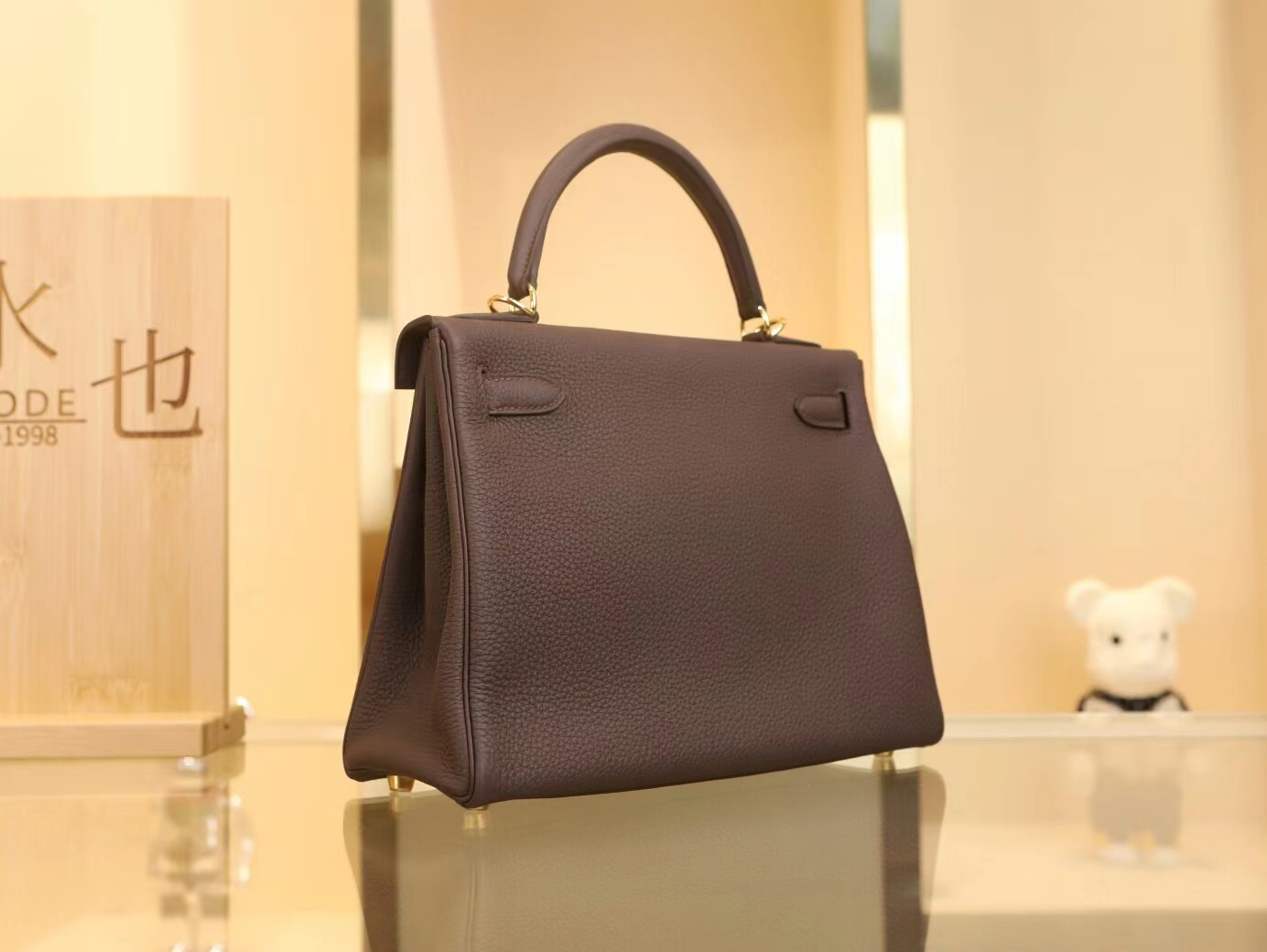 爱马仕包包价格 Hermes 4G焦糖色Brulee Togo皮内缝凯莉包Kelly 28CM