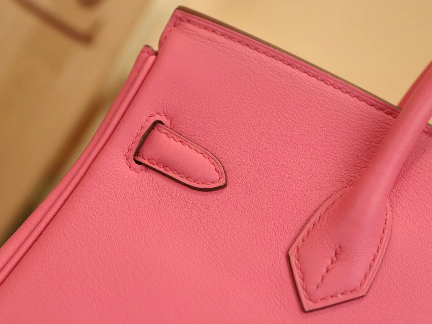水也名品 Hermes Birkin25CM 爱马仕K4夏日粉Rose D'ete Swift皮 银扣