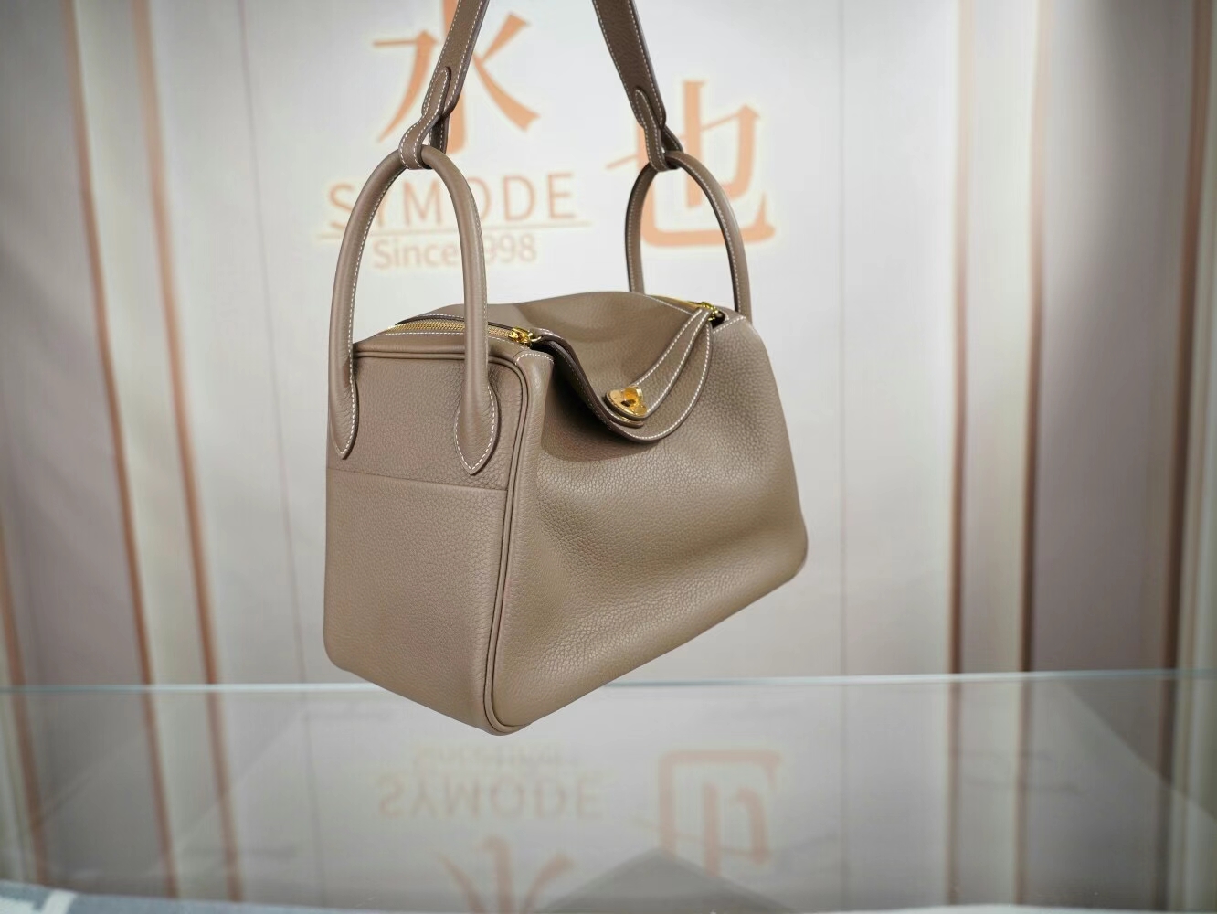 水也名品 Hermes Lindy26CM/30CM 爱马仕CC18大象灰TC牛皮琳迪包 金扣