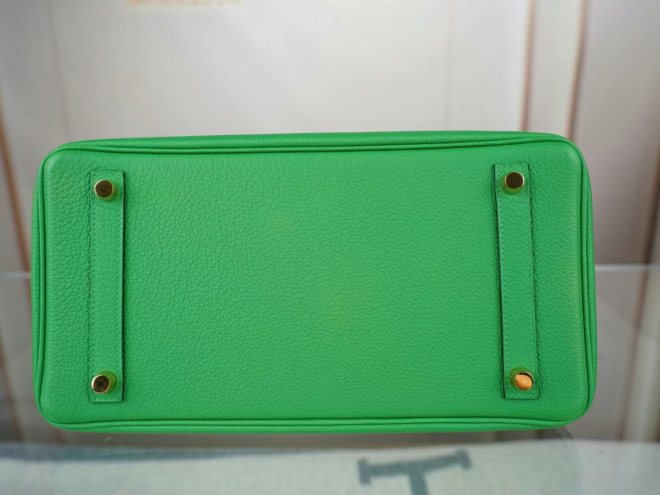 水也名品 Hermes Birkin30CM 爱马仕1K竹子绿Bambou Togo皮铂金包 金扣
