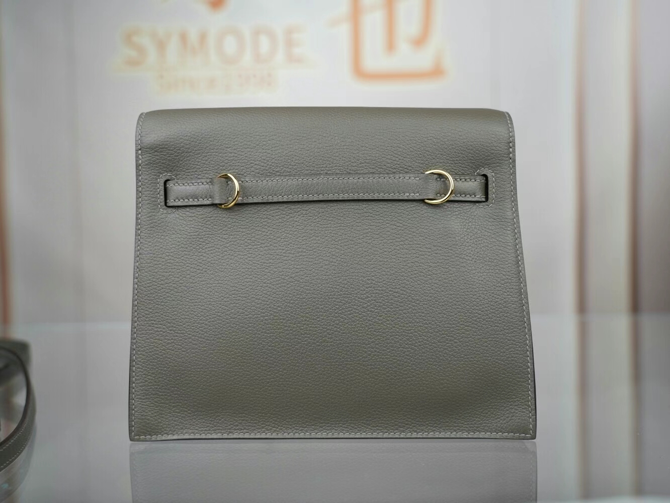 Hermes Kelly Danse22CM 爱马仕8F锡器灰Etain Evercolor皮跳舞包 金扣