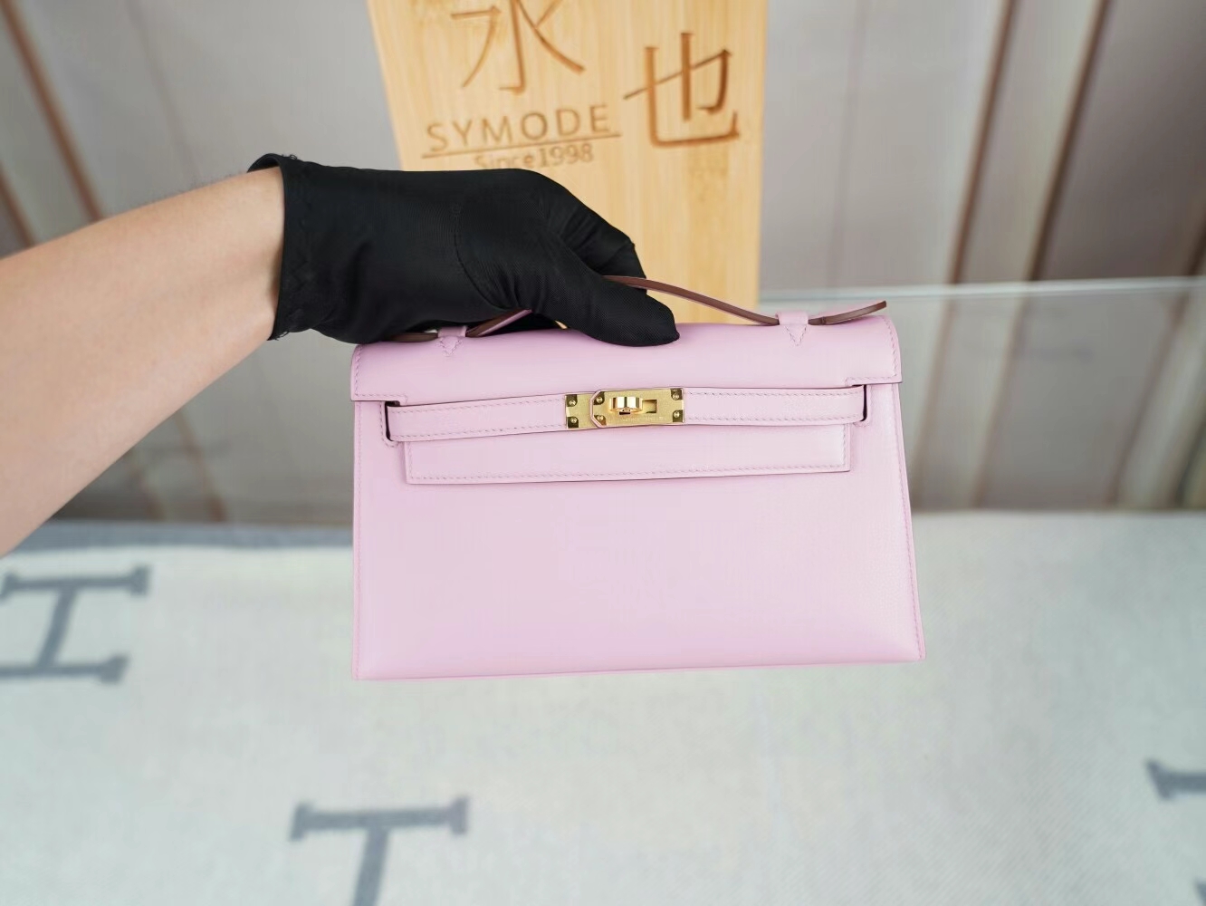 Hermes Mini Kelly Pochette22cm 爱马仕X9锦葵紫Swift皮迷你凯莉包一代