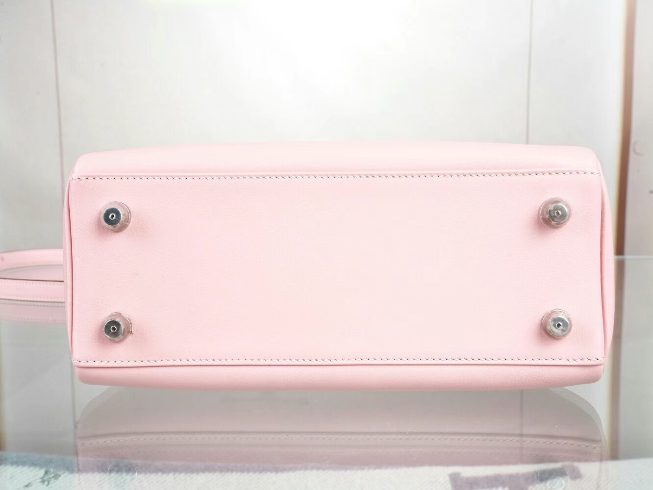 水也名品 Hermes Kelly25CM 爱马仕3Q水粉色Pink Sakura Swift皮凯莉包 银扣