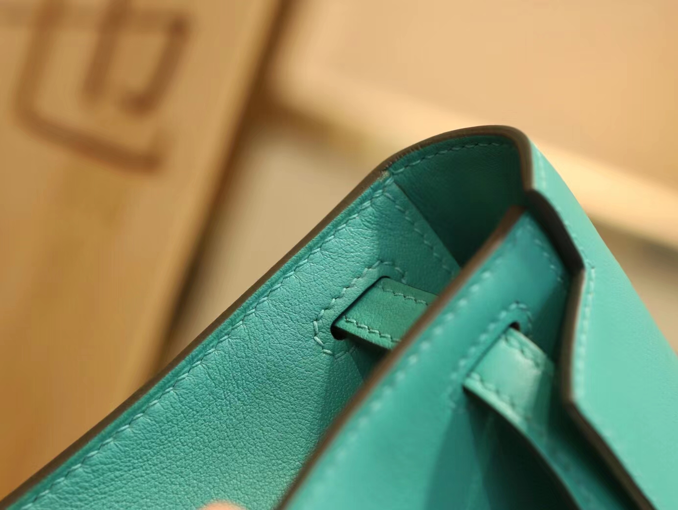 Hermes爱马仕U1维罗纳绿Swift皮迷你凯莉包一代Mini Kelly Pochette22cm