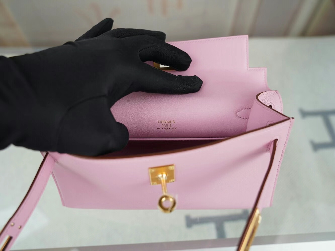 Hermes Mini Kelly Pochette22cm 爱马仕X9锦葵紫Swift皮迷你凯莉包一代