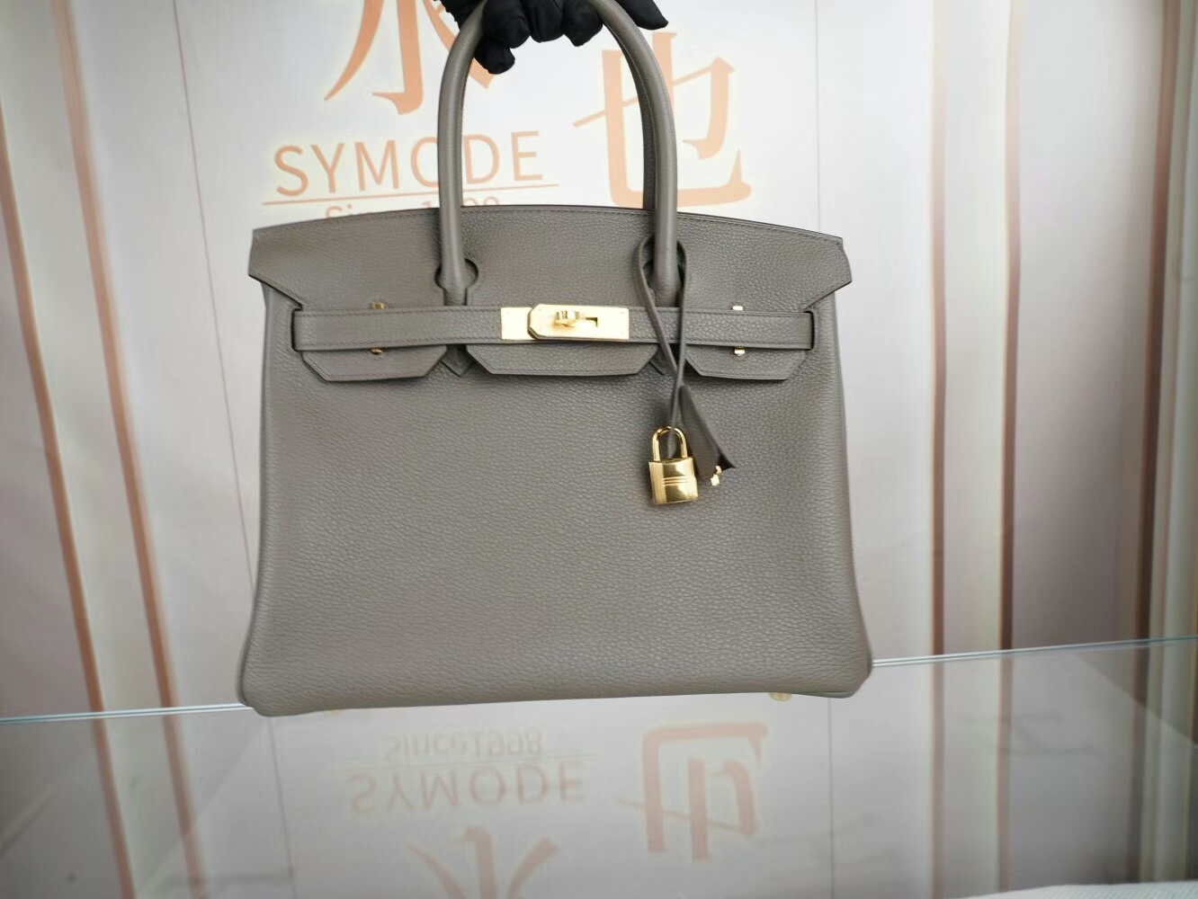 爱马仕包包官网 Hermes Birkin25/30CM 8F锡器灰Etain Togo皮铂金包 金扣