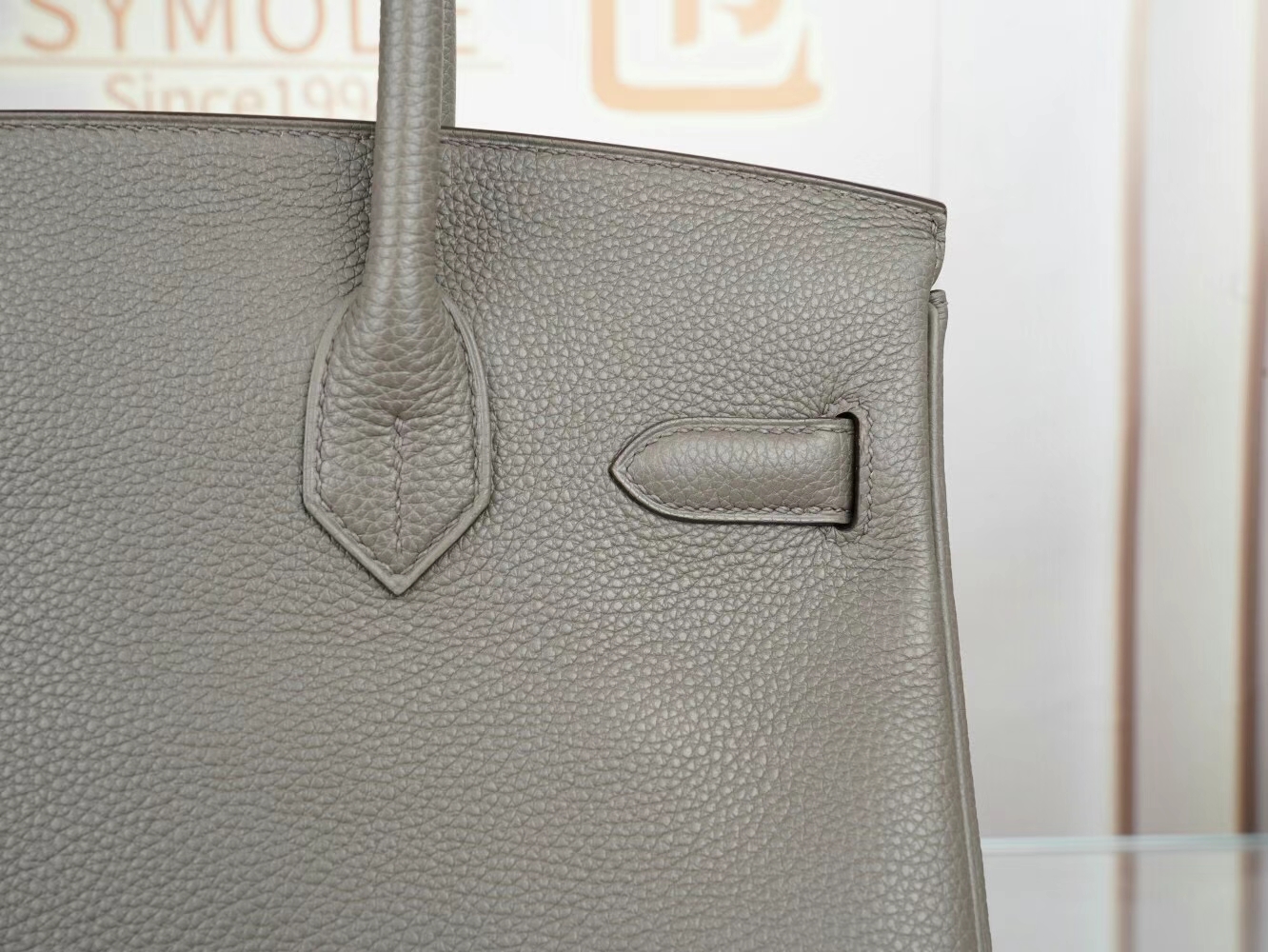 爱马仕包包官网 Hermes Birkin25/30CM 8F锡器灰Etain Togo皮铂金包 金扣