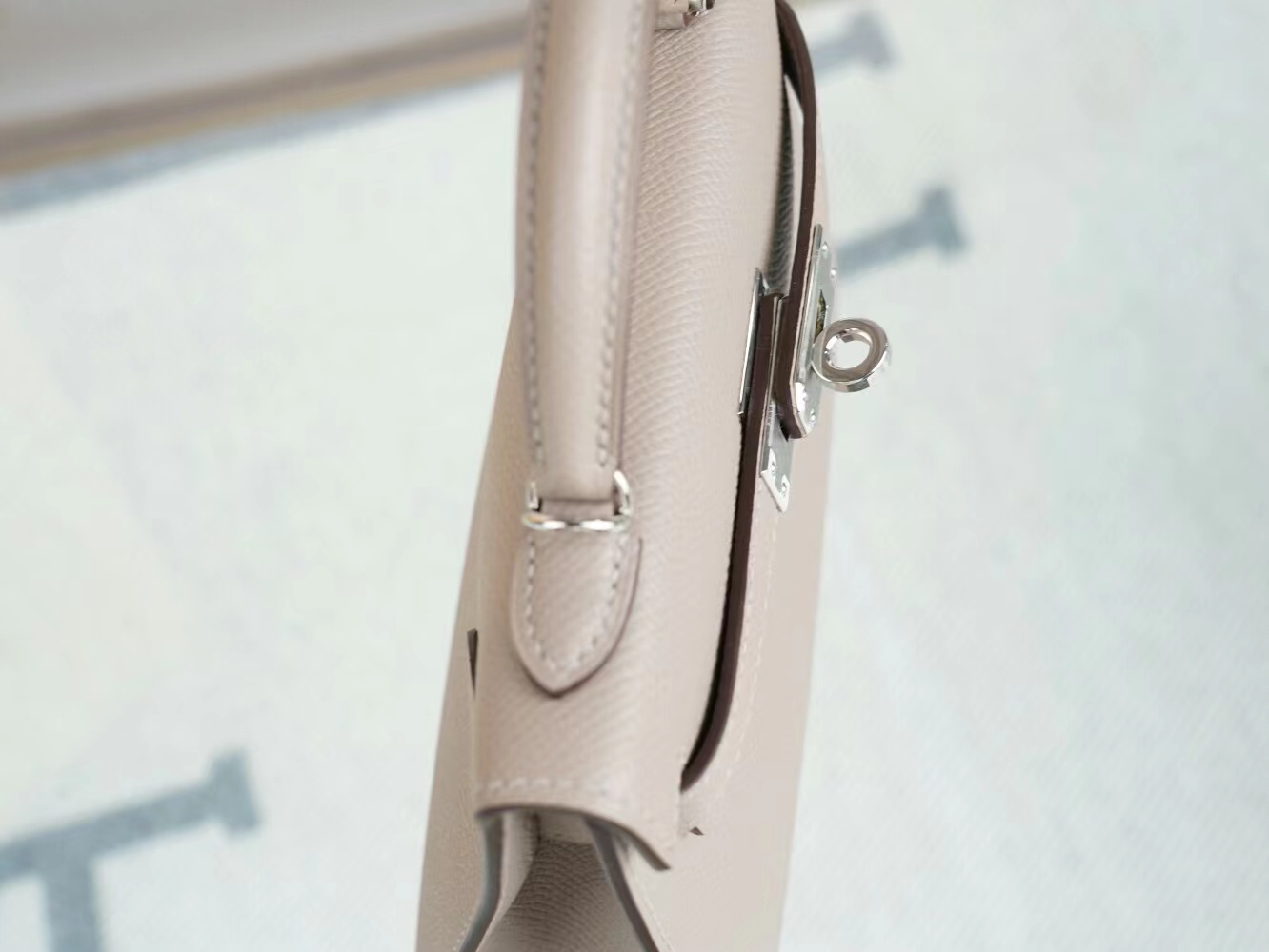 水也名品 Hermes Mini Kelly19CM 爱马仕M8沥青灰Epsom皮迷你凯莉包二代