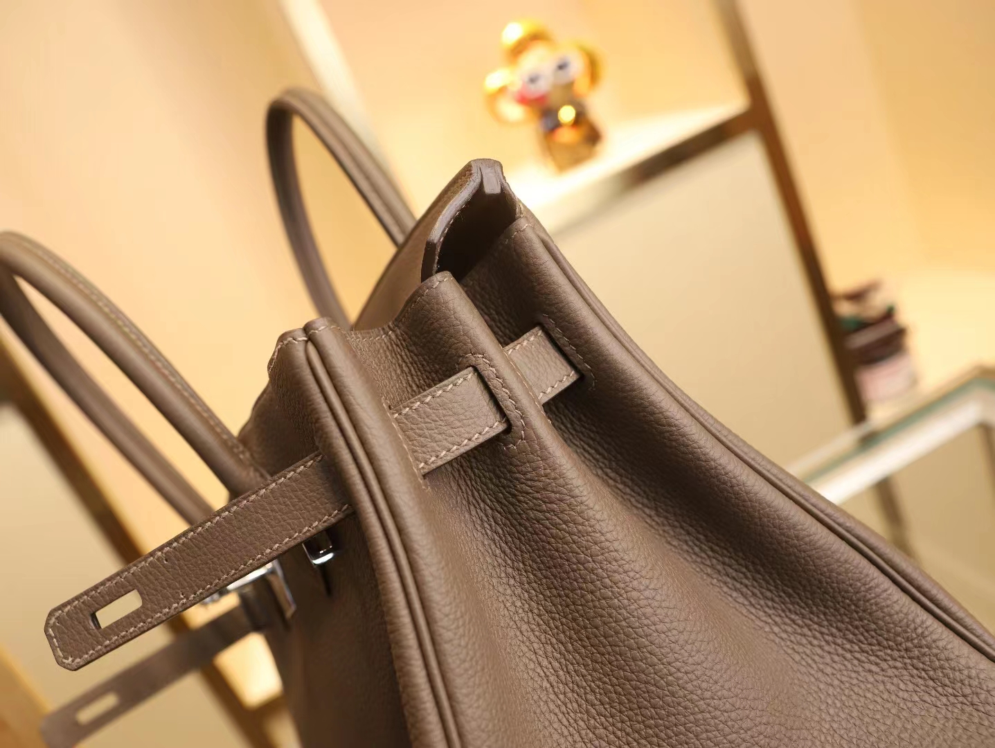 水也名品 Hermes Birkin30CM 爱马仕CC16 Taupe 新大象灰铂金包 银扣