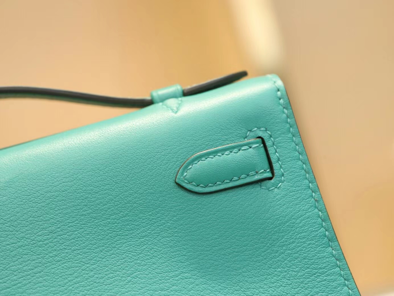 Hermes爱马仕U1维罗纳绿Swift皮迷你凯莉包一代Mini Kelly Pochette22cm