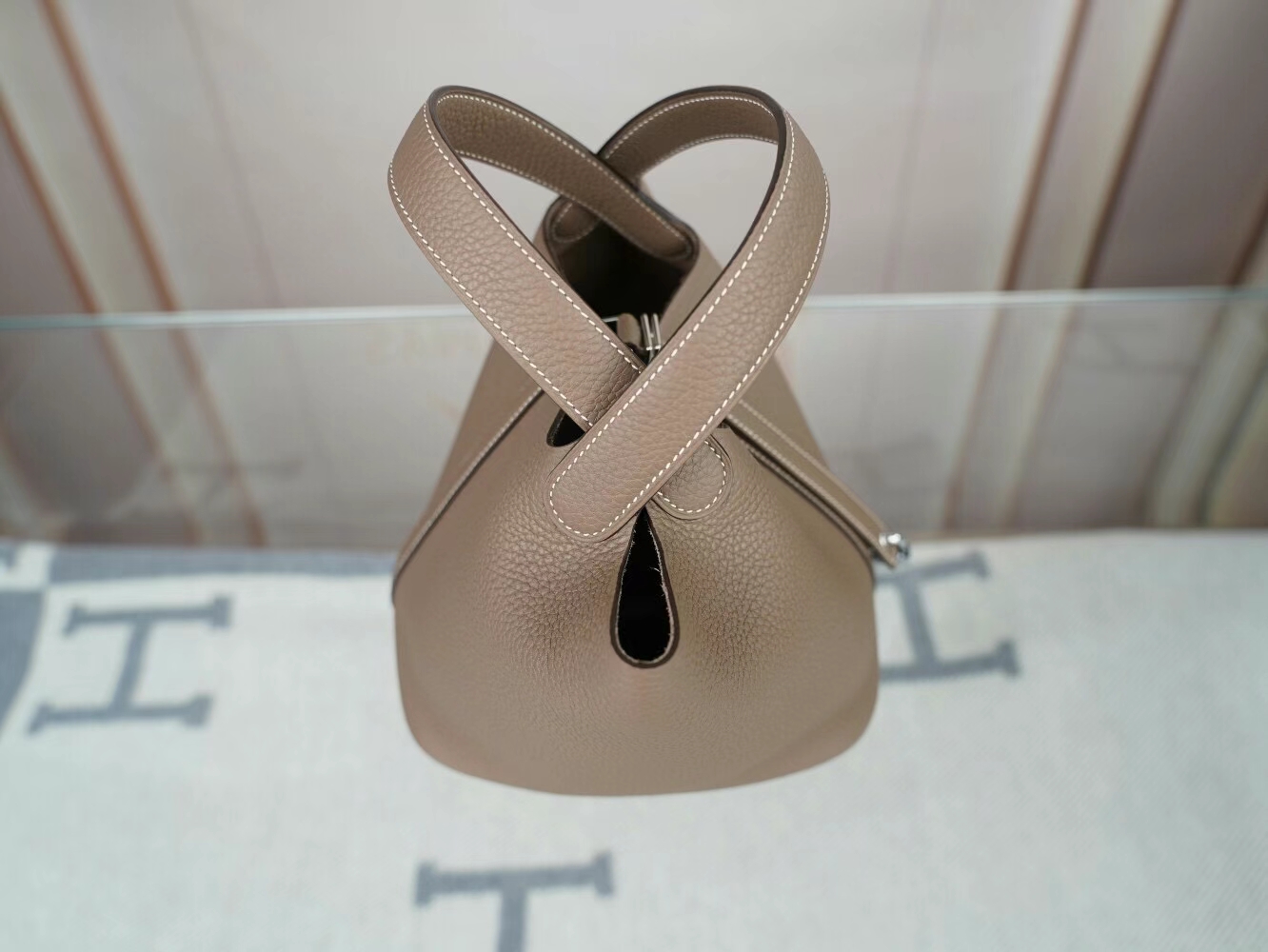 水也名品 爱马仕菜篮子包 Hermes Picotin Lock18/22CM CC18大象灰TC皮 银扣