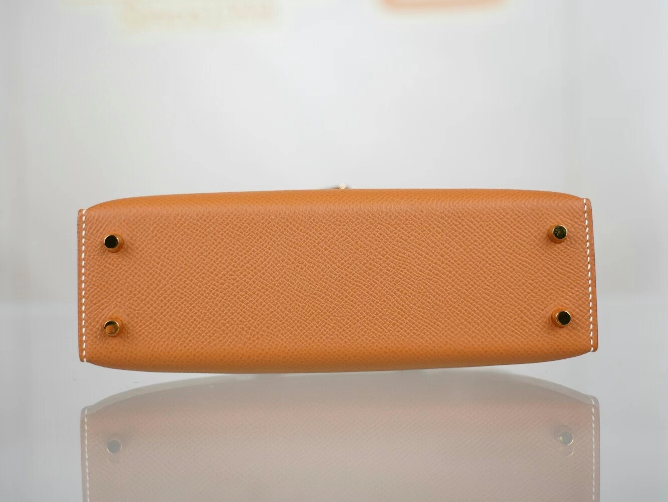 Hermes Mini Kelly19CM 爱马仕CK37金棕色Epsom皮迷你凯莉包二代 金扣
