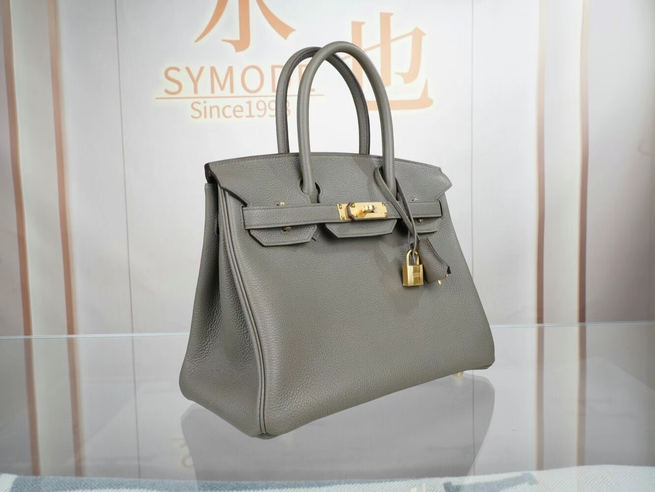 爱马仕包包官网 Hermes Birkin25/30CM 8F锡器灰Etain Togo皮铂金包 金扣