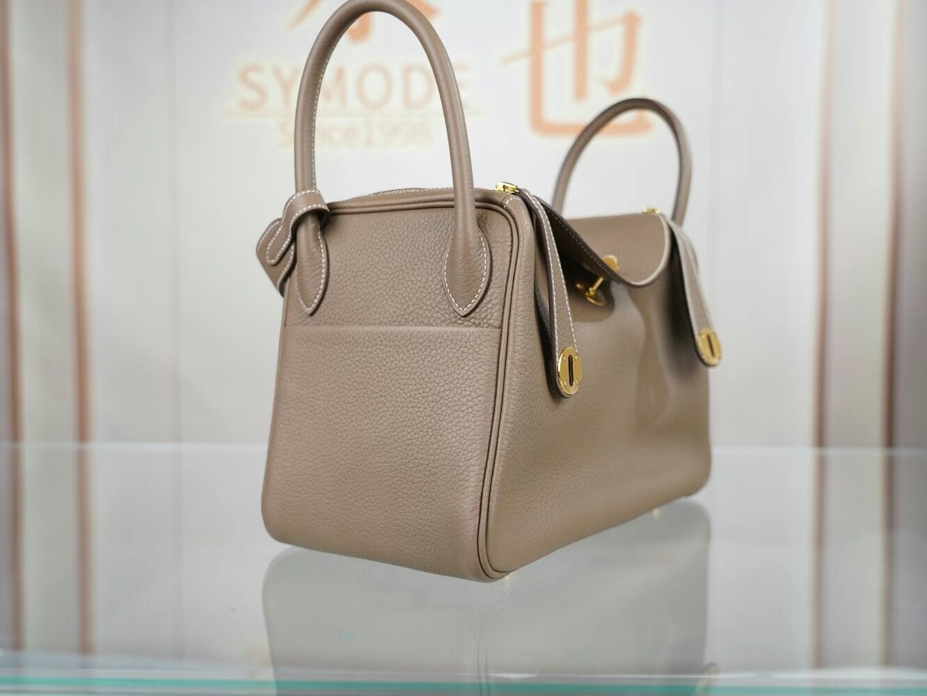 水也名品 Hermes Lindy26CM/30CM 爱马仕CC18大象灰TC牛皮琳迪包 金扣
