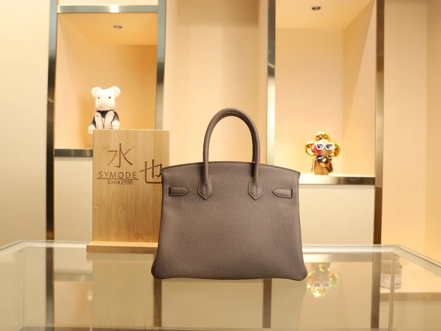 水也名品 Hermes Birkin30CM 爱马仕CC16 Taupe 新大象灰铂金包 银扣
