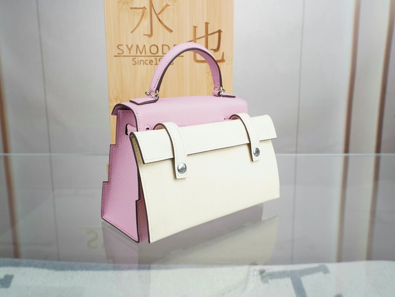 Symode爱马仕新款马赛克娃娃包 Hermes X9锦葵紫Epsom皮Kelly Doll Picto