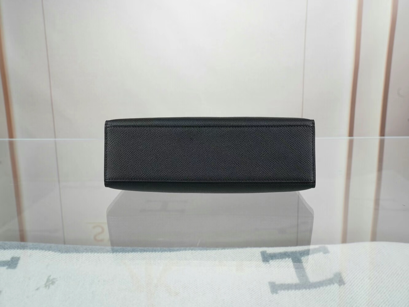 爱马仕迷你凯莉包一代 Hermes 89黑色Epsom皮Mini Kelly Pochette22cm 金扣