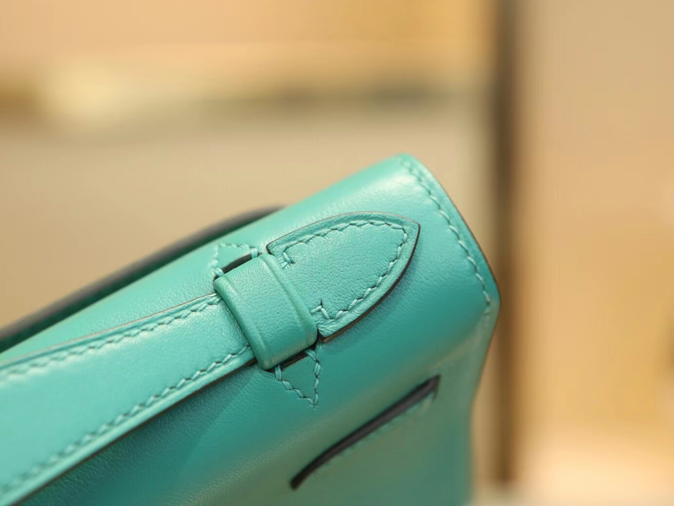 Hermes爱马仕U1维罗纳绿Swift皮迷你凯莉包一代Mini Kelly Pochette22cm