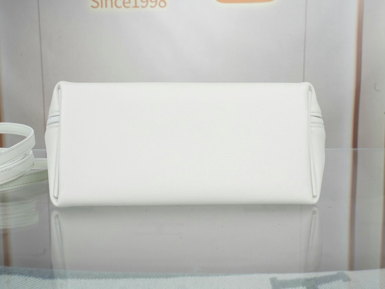 爱马仕包包官网 Hermes Kelly 2424 Mini 纯白色Evercolor拼Swift皮 银扣