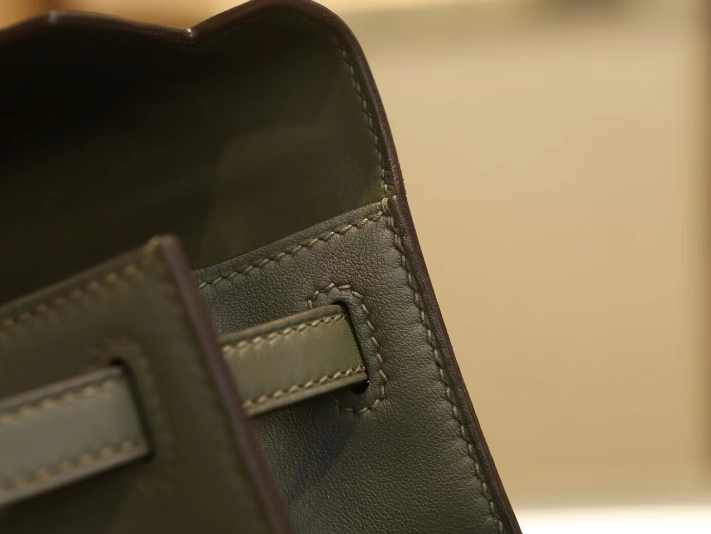 Hermes Mini Kelly Pochette22cm 爱马仕6H橄榄绿Swift皮迷你凯莉包一代 金扣