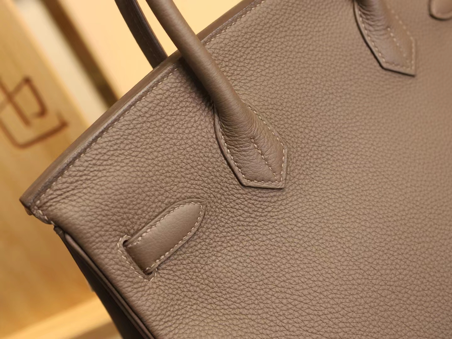 水也名品 Hermes Birkin30CM 爱马仕CC16 Taupe 新大象灰铂金包 银扣