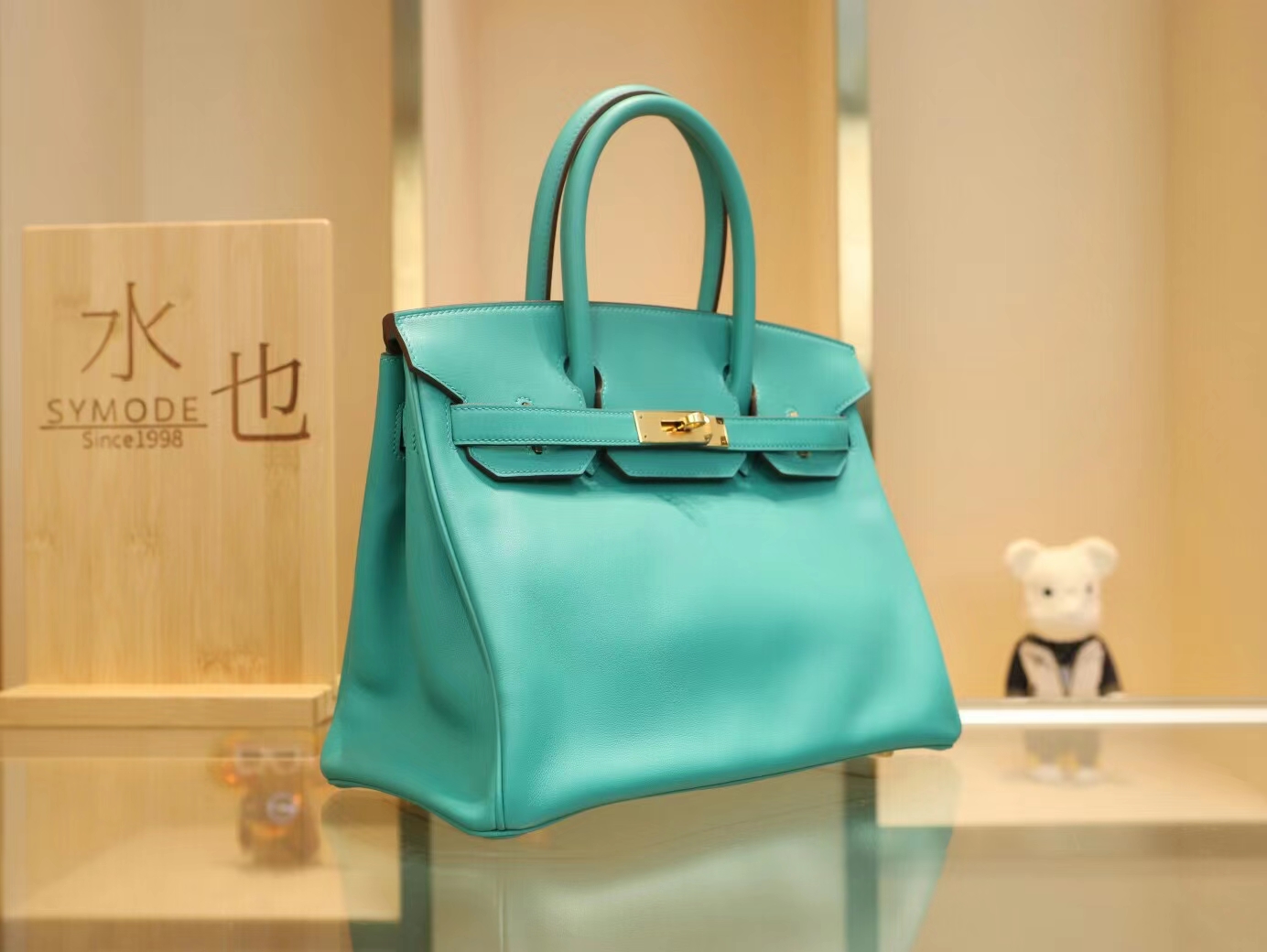 全手缝 Hermes爱马仕U1维罗纳绿Vert Verone Swift小牛皮铂金包Birkin30CM