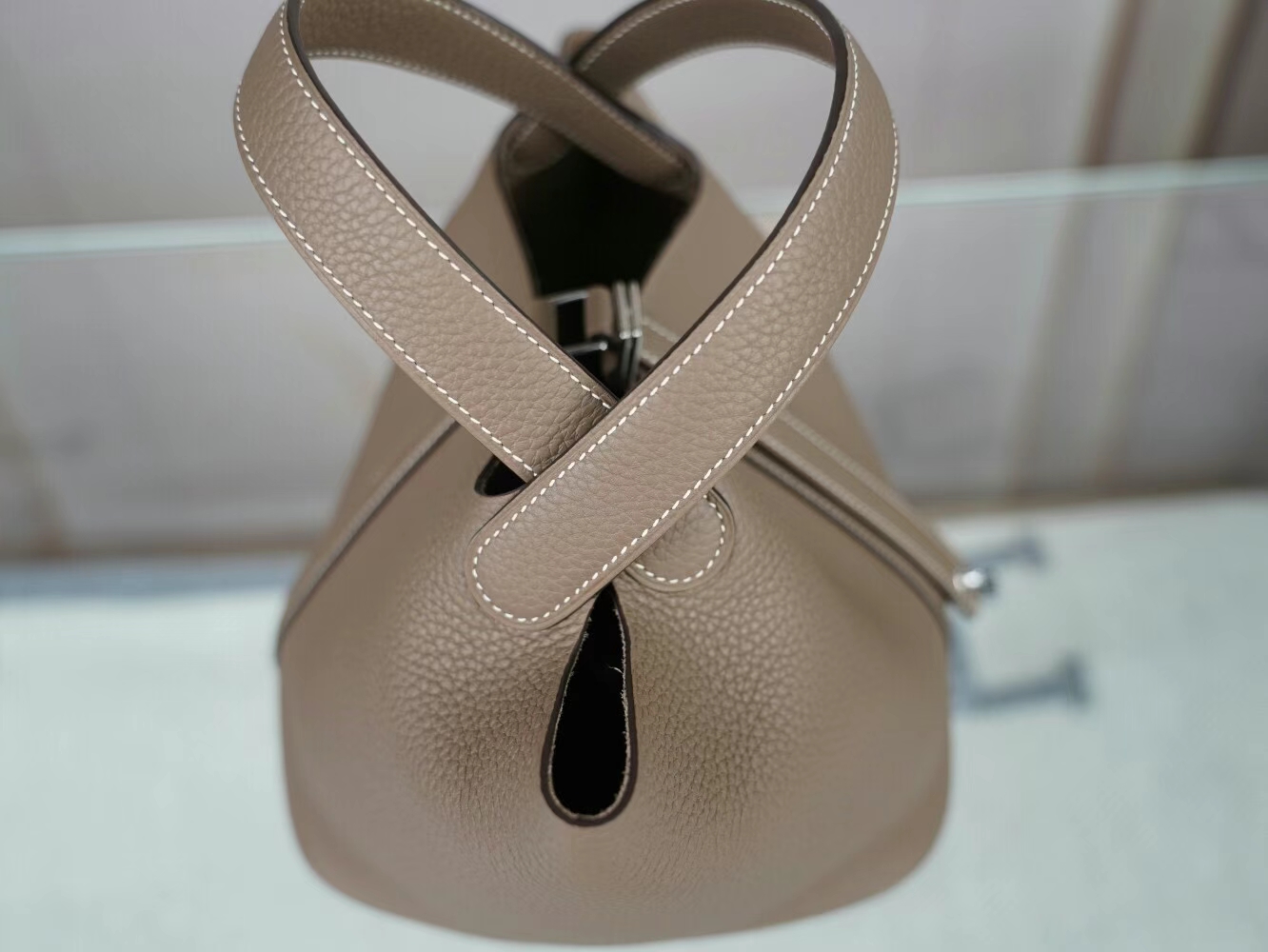 水也名品 爱马仕菜篮子包 Hermes Picotin Lock18/22CM CC18大象灰TC皮 银扣