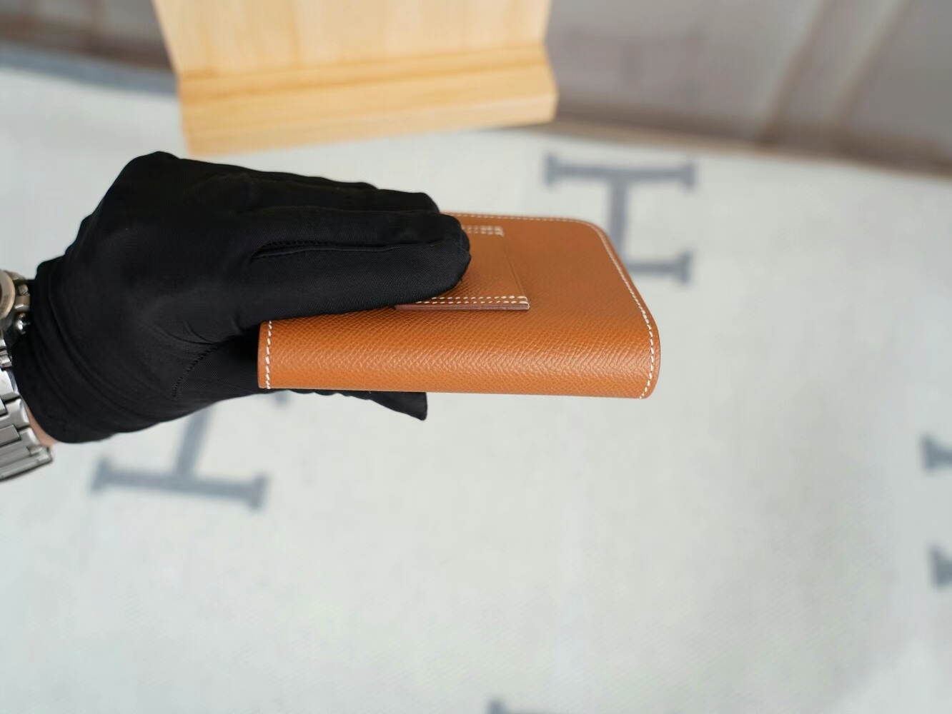Symode Hermes Constance Slim 爱马仕37金棕色Epsom皮康斯坦钱包 金扣