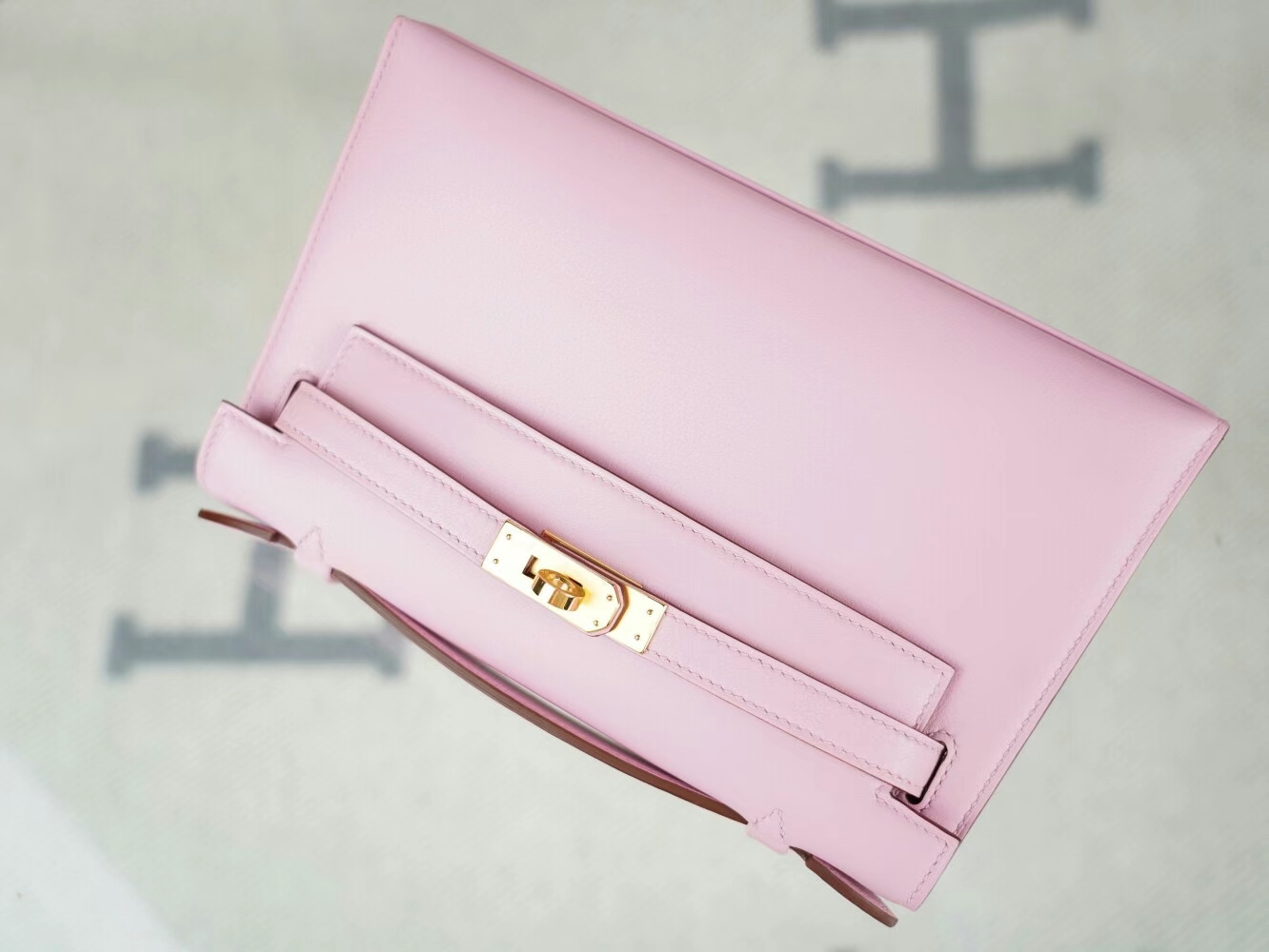 Hermes Mini Kelly Pochette22cm 爱马仕X9锦葵紫Swift皮迷你凯莉包一代