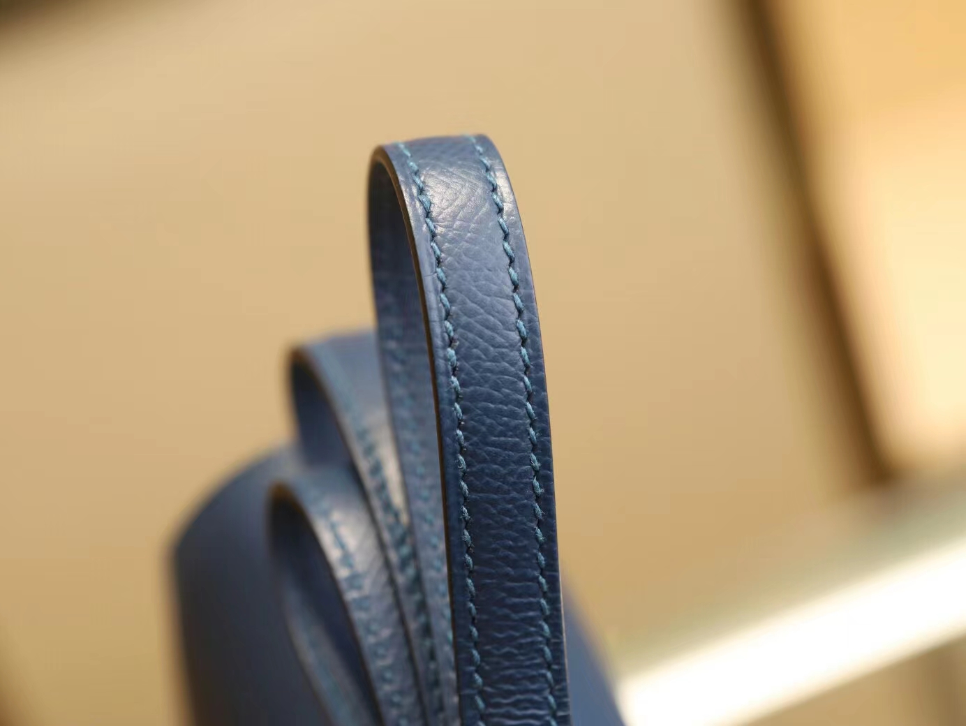 水也名品 Hermes Constance18CM 爱马仕S4深邃蓝Epsom皮康斯坦包 金扣