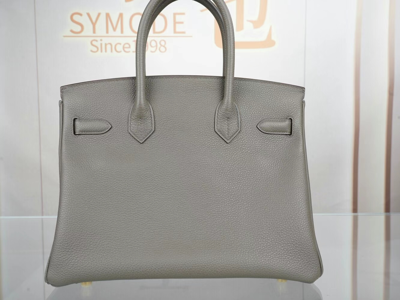 爱马仕包包官网 Hermes Birkin25/30CM 8F锡器灰Etain Togo皮铂金包 金扣