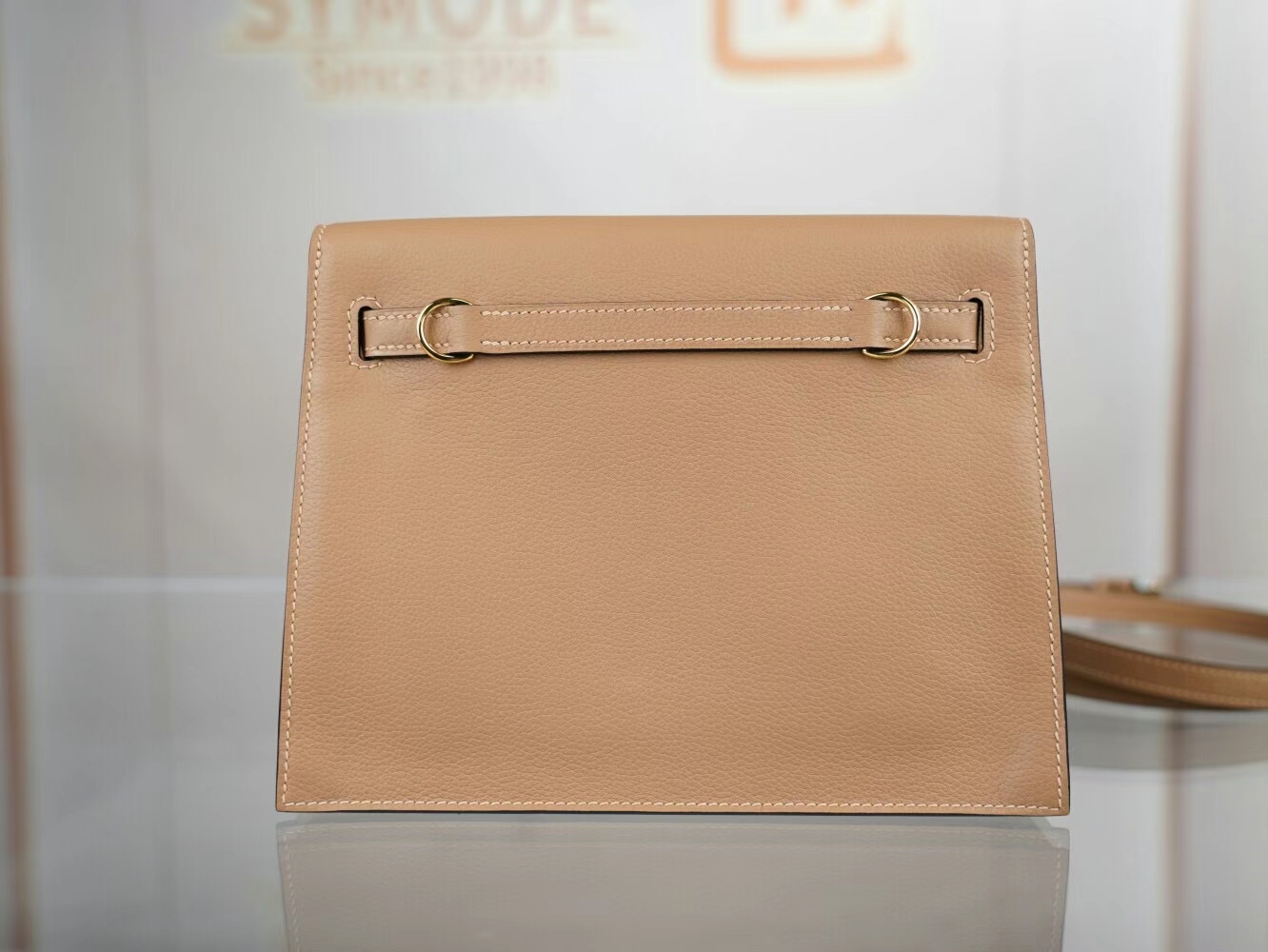 水也名品 爱马仕跳舞包 Hermes 0M奶茶色Chai Evercolor皮Kelly Danse22CM
