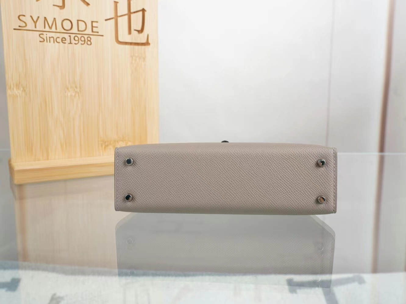 水也名品 Hermes Mini Kelly19CM 爱马仕M8沥青灰Epsom皮迷你凯莉包二代
