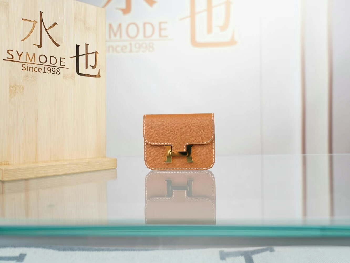 Symode Hermes Constance Slim 爱马仕37金棕色Epsom皮康斯坦钱包 金扣